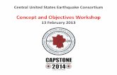 Concept and Objectives Workshop - CUSEC - Central U.S…€¦ ·  · 2013-02-21Concept and Objectives Workshop 13 February 2013. CUSEC Concept and Objectives Meeting Agenda O8OO‐0830