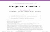 English Level 1 - Pearson qualifications · learners need to pass Edexcel FS English, Level 1. ... Then answer the questions below. a) ... Functional English Level 1Section Bpage
