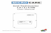 Grid Tied Inverter 1,5 / 3 / 5 kW - Microcare Solar Componentsmicrocare.co.za/wp-content/uploads/2014/10/Grid-Tied-Inverter-1-5... · INVERTER INSTALLATION ... 6.8 Basic System Diagram