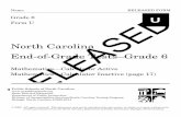 North Carolina End-of-Grade Tests—Grade 6 … RELEASED FORM Grade 6 U Form U North Carolina End-of-Grade Tests—Grade 6 ... 5 inches is drawn in the same plane.