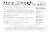 Sinai Temple Elul/Tishrei 5772/5773 Bulletinsinai-temple.org/Bulletins/September12.pdf · Sinai Temple Elul/Tishrei 5772/5773 ... And Sinai is also the sound of the shofar, ... Prayers