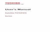 Toshiba Satellite P870/P875 User's Manual · Satellite P870/P875 Series User's Manual vi. product in working environments other than the above mentioned “Residential, commercial