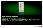 ABB PSPS Erich Steinmann; Generator Control ... - ABB … · Generator Turbine level pressure Gas Oil e. ion ing speed Oil S T ... Over speed and other ... (TURBINE AND GENERATOR