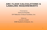ARC FLASH CALCULATIONS & LABELING …cfroundtable.org/meetings/062003/ARC_FLASH_CALCULATIONS_by... · ARC FLASH CALCULATIONS & LABELING REQUIREMENTS Presented by: Edmund Elizalde
