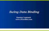 swing Data Binding - We Make Java Look Good And - … · Swing Data Binding Karsten Lentzsch :: JGOODIES :: Java User Interface Design Presentation Goals ... Binding Lists to JTable