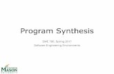 Lecture 11 - Program Synthesis - George Mason Universitytlatoza/teaching/swe795s17/Lecture 11...Lecture 11 - Program Synthesis Created Date 4/12/2017 12:25:33 AM ...