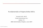 Fundamentals of Sigma-Delta ADCs - IEEEewh.ieee.org/r5/dallas/sscs/slides/ADC_fundamentals_SSCS2007.pdfJinseok Koh (jinseok@ti.com) Conclusion • Second order 5 level Sigma-Delta
