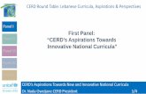 Panel II “CERD’s Aspirations Towards Innovative National ... · CERD’s Aspirations Towards New and Innovative National Curricula ... CERD’s Aspirations Towards New and Innovative