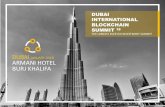 DUBAI ARMANI HOTEL BURJ KHALIFA - newswire.com · dubai january 2018 armani hotel dubai international blockchain summit 18 the largest ever ico investment summit burj khalifa