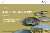 Prescribed Source Booklet ANCIENT HISTORY€¦ · Qualification Accredited GCSE (9–1) Prescribed Source Booklet ANCIENT HISTORY J198 For first teaching in 2017 Cleopatra: Rome and