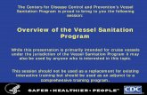 Vessel Sanitation Program - Centers for Disease Control … ·  · 2015-07-13The Centers for Disease Control and Prevention’s Vessel Sanitation Program is proud to bring to you