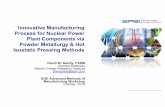 Innovative Manufacturing Process for Nuclear Power Plant ... - Innovative...Innovative Manufacturing Process for Nuclear Power Plant Components via ... Steam Separator Inlet Swirler