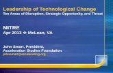 Leadership of Technological Change - Acceleratingaccelerating.org/presentations/Smart-LeadershipofTechChange-MITRE... · Leadership of Technological Change Ten Areas of Disruption,