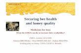 12 Beekeepers - securing bee health and honey quality · Securing bee health and honey quality ... Manipulation of hive ≈surgical operation ... The requirement on “prohibition