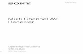 Multi Channel AV Receiver - Sony eSupport · Multi Channel AV Receiver Operating Instructions STR-DH520. 2GB D:\NORM'S JOB\SONY HA\SO120020\STR-DH520_PMRF 02\4263361112_GB\GB02REG_STR-DH520-U2.fm4-263-361-11(2