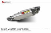 DUCATI MONSTER 1100/S (2009) - Holtug MC ApS Monster 1100 09... · slip-on open & slip-on stret legal exhaust system ducati monster 1100/s (2009)