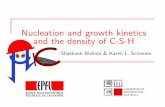 Nucleation and growth kinetics and the density of C-S- · PDF fileNucleation and growth kinetics and the density of C-S-H ... Here we use μic to study nucleation and growth kinetics.