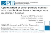 Optimization of silver particle number size distributions from a homogenous ... · Optimization of silver particle number size distributions from a homogenous nucleation furnace Andreas