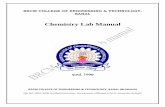 Chemistry Lab Manual - BRCM College of Engineering ... Lab Manual ... After determination of total hardness in water sample, ... solution solution using EBT indicator gives Mg2+ hardness