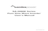 SA-2000K Series Pure Sine Wave Inverter User’s Manual · SA-2000K Series Pure Sine Wave Inverter User’s Manual