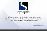 Weathering the Change Storm: Using Communication ... · Weathering the Change Storm: Using Communication & Planning as a Lifeboat in ... •Review current BP to understand and document