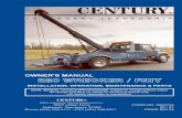 CENTURY - Miller Industries · century ® l e g e n d a r y l e a d e r s h i p owner's manual 820 wrecker / fiiit installation, operation, maintenance & parts