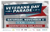 2017 Veterans Day Parade Program - City of Orlando · Veterans Day Parade. For nearly two decades, this event has proudly celebrated the honor, ... of our military personnel and their