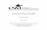 Follow-up Survey of 2007-2008 Community College … Survey of 2007-2008 . Community College Graduates . CSM Report . ... Executive Assistant . ... and to CSM stakeholders as Key Performance