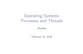 Operating Systems: Processes and Threads disk boot sector !RAM reset address processor starts executing contents Boot-sector code: load kernel code from disk sectors to RAM, ... XXX]v}