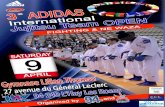 3rd ADIDAS INTERNATIONAL - FFJudo · M Opening ceremony & teams presentation 11h00 AM Competition beginning 4h00 PM to 4h45 PM Final matches and thirds ... An ADIDAS’s shop will
