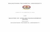 MASTER OF APPLIED MANAGEMENT (MAM) - … ·  · 2015-06-17MASTER OF APPLIED MANAGEMENT (MAM) 2013-2015 RAJASTHAN TECHNICAL UNIVERSITY . First Semester BM Marks Code No. Lecture ...