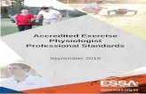 Accredited Exercise Physiologist Professional Standards · behaviour change, scientific evidence and clinical reasoning, and accounting for sociocultural and individual factors. Accredited