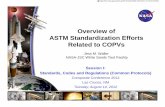 Overview of ASTM Standardization Efforts Related to COPVs · modulus, and E) creep strain master curves ASTM D 6992 Stress Rupture Method Used during NNWG-sponsored NDE of COPV SR