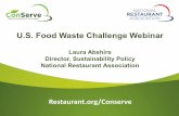 Restaurant.org/Conserve - USDA · Restaurant.org/Conserve . New Report Is your restaurant business currently using/doing any of the following? Track the amount of food waste ... Nestlé