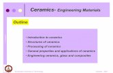 Ceramics - Engineering Materials -Engineering Materials Suranaree University of Technology October 2007 • Introduction to ceramics • Structures of ceramics • Processing of ceramics