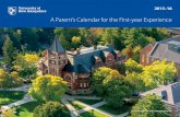 A Parent’s Calendar for the First-year Experience€¦ · about dinner companions. ... bring a friend home for Thanksgiving break is a good sign! ... A common sign of emotional
