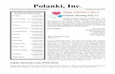 Polanki, Incpolanki.org/wp-content/uploads/2016/10/February_2016.pdf · Barbara Januchowski Pat Koronkowski Edith Malson Heddy Moskaluk Lucy Trebatoski The President’s Pen Thank