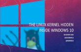 The Linux kernel hidden inside windows 10 - GitHub Linux... · THE LINUX KERNEL HIDDEN INSIDE WINDOWS 10 ... • Recon 2016-2010, 2006 ... • A job object handle for the init process