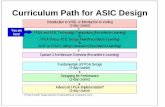 Curriculum Path for ASIC Design · Curriculum Path for ASIC Design Introduction to VHDL or Introduction to Verilog (3-day course) FPGA and ASIC Technology Comparison (Recorded e-Learning)