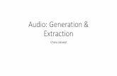 Audio: Generation & Extractionfidler/teaching/2015/slides/CSC2523/charu... · • Designed to obtain constant error flow through time ... Experiment 2 – Learning Melody and Chords