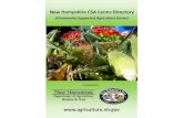New Hampshire CSA Farms Directory - nhfoodalliance.com · New Hampshire CSA Farms Directory ... Pick up loca ons in Nashua, Man ...