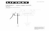 LIFTKET – wire rope winch · 3.2 LIFTKET-wire rope winch with foot support ... DIN 15020 Teil 2, DIN 3069 Rope drives The producers guarantee depends on consideration of these regulations