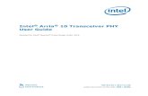 256 10 Transceiver PHY User Guide - Altera · Intel® Arria® 10 Transceiver PHY User Guide Updated for Intel ® Quartus Prime Design Suite: 17.1 Subscribe Send Feedback UG-01143