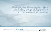Closing the Expectation Gap in Deterring and Detecting Financial Statement Fraud ... Docume… ·  · 2013-10-14Closing the Expectation Gap in Deterring and Detecting Financial Statement