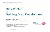 Role of FDA in Guiding Drug Development - The NIH …clinicalcenter.nih.gov/training/training/principles/...Role of FDA in Guiding Drug Development Carl Peck, MD UCSF Center for Drug