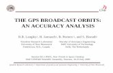 The GPS Broadcast Orbits: An Accuracy Analysisgauss2.gge.unb.ca/papers.pdf/COSPAR2000.pdfGeodetic Research Laboratory • Department of Geodesy and Geomatics Engineering ... Satellite