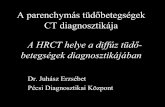 A parenchymás tüdőbetegségek CT diagnosztikája A A … · A parenchymás tüdőbetegségek CT diagnosztikája A A HRCT helye a diffúz tüdő- betegségek diagnosztikájában