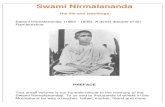 Swami Nirmalananda - His life and teachings · Swami Nirmalananda His life and teachings Swami Nirmalananda: (1863 - 1938). A direct disciple of Sri Ramakrishna PREFACE This small