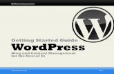Getting Started Guide WordPress - secureserver.net AKJZNAzsqknsxxkjnsjx Getting Started Guides Page 1 WordPress Getting Started Guide Getting Started Guide WordPress Blog and Content