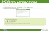 Lesson Element Using Contextual Information - OCR · literary texts are written and received. ... because he was such a prominent commentator, ... of sensibility for the aspirational